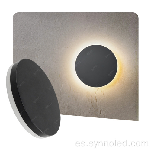 Lámpara de pared LED circular de aluminio simple y interior